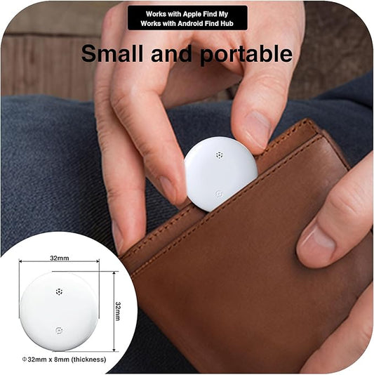 Bluetooth Tracker for Keys, Luggage & Pets – Smart Finder Compatible with iOS & Android, No Monthly Fee, Item Locator by BlissfulTails(2 Pack, White)