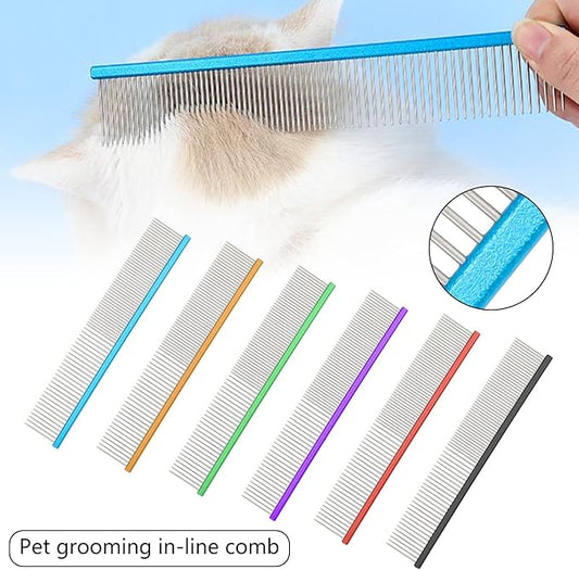Pet Comb for Cats Shedding Hair Dog Deshedding Comb Cats Comb Hair Remover for Dogs Cats Hair Grooming 2PCS