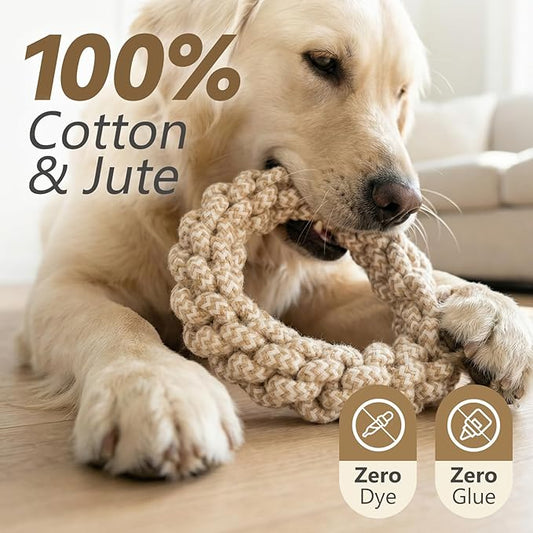Durable Puppy Chew Toys for Teething, Tough Rope Toys for Small and Medium Dogs, Training Chew Rope, M Size