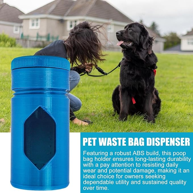 Dog Poop Bag Dispenser | Pet Walking Supplies Storage | Dog Poop Bags Rolls Holder - for Garden Courtyard Beach Park Sidewalk Pavement Hiking Backpacking Camping