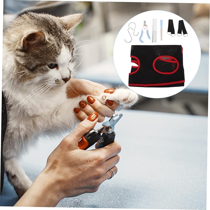 1 Set Nail Trimming Tools Cat Grooming Hammock Dog Grooming Hammock Pet Grooming Tools Kitten Grooming Hammock Cat Grooming Helper Pet Grooming Hammock Sandwich Breathable Mesh