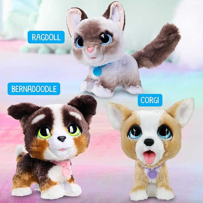furReal Newborns Puppy Interactive Pet, Small Plush Puppy with Sounds and Motion, Kids Toys for Ages 4 Up by Just Play