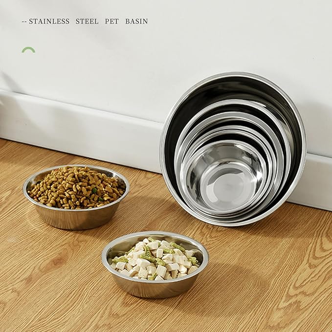 Stainless Steel Pet Dog Bowl Feeder Skidproof Anti-Slip Shape Bowls Food Accessories Pet Supplies Bowl Bowls Large Capacity