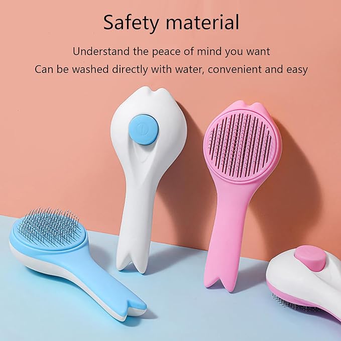 Pet Brush Slicker Combs Bent Steel Needle For Shedding & Grooming For Most Long/Short Hair Dogs Cats Pet Slicker Brush Soft Massage Grooming For Cats Double Coat Short