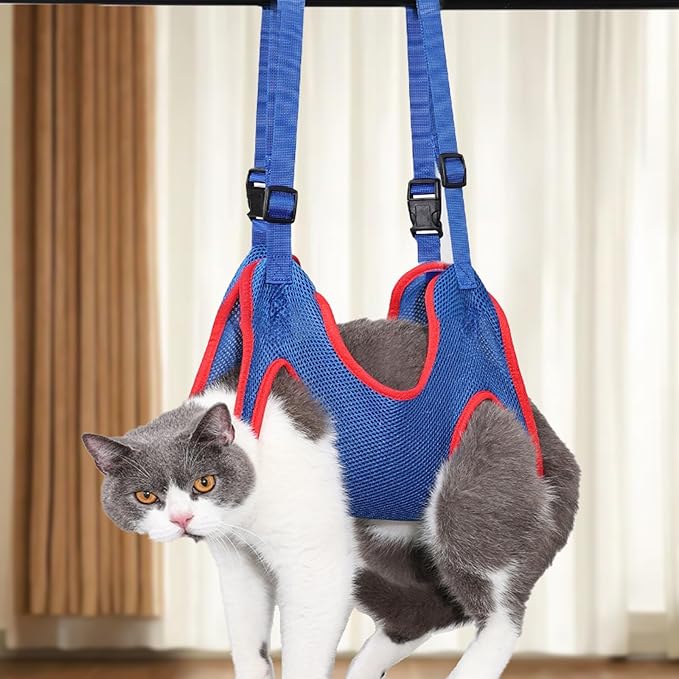 Cat Dog Grooming Hammock for Pet Grooming Sling,Dog Nails Clip Harness Bathing Harness,Cat Claw Cutting Hammock(M)