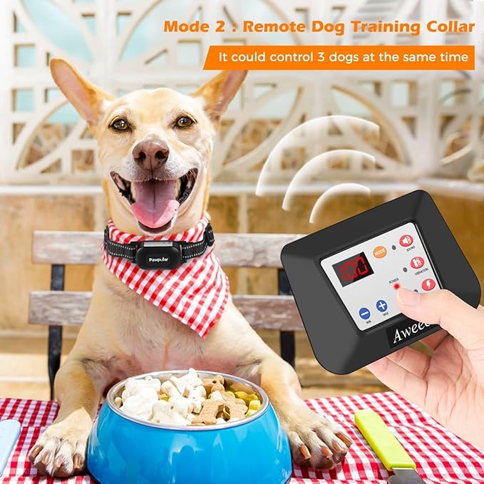 Wireless Dog Fence, Electric Fence for Dog & Training Collar with Remote, Wireless Dog Boundary Containment System, Adjustable Range Sizes, Dog Training Collar for All Dogs (2-Dog)