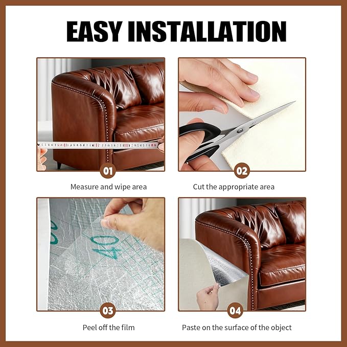 Cat Couch Protector - 79" Extra Long Scratch Guard Strip for Sofa Arms,Corners & Chair Legs,with Tape & Nails (Beige)