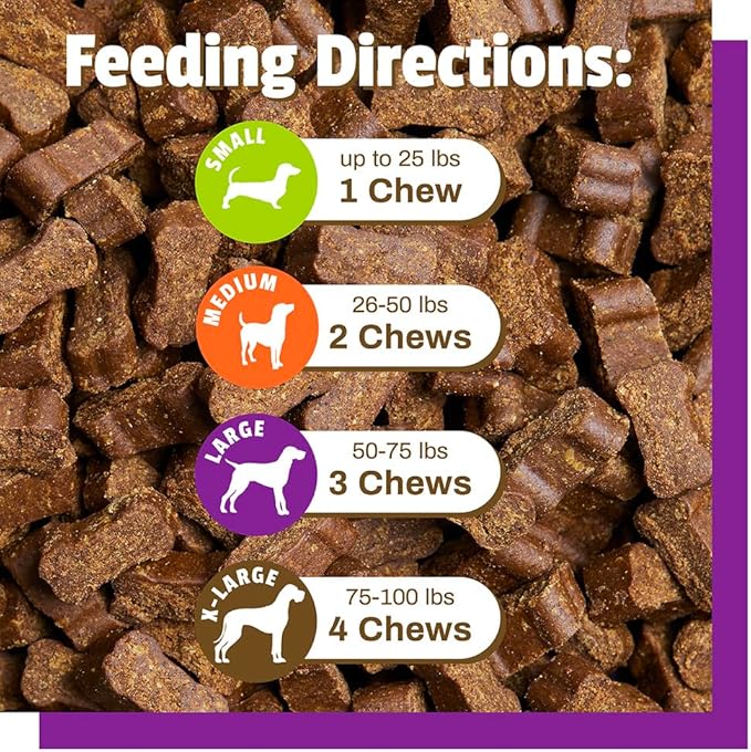 Pet Naturals Daily Probiotic for Dogs, 120M CFUs - Pre and Probiotics for Dogs Digestive Health, Gut Health, Immune Support, Diarrhea, Allergies and Itching - 60 Chews, Duck Flavor