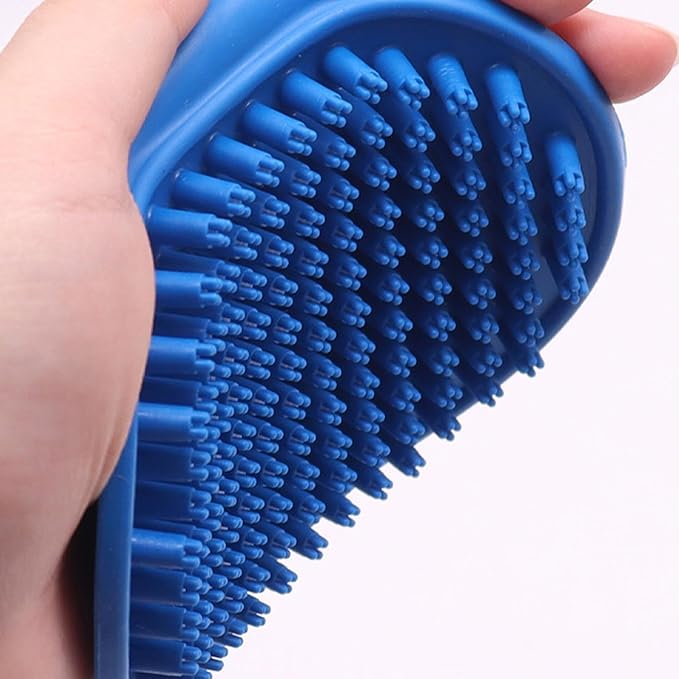 Pet Shampoo Bath Brush - | Soft Rubber Grooming Gloves for Deshedding and Soothing Massage | Adjustable Handle Pet Washing Brush Fõr Cats and Dogs | Professional Bathing Supplies for Long Short Hair