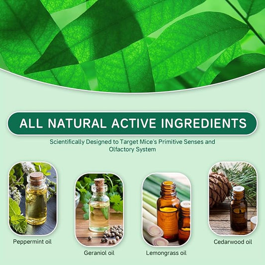 Rodent Mouse Repellent 14 pcs, Peppermint Oil Moth Balls for Mice Rats Deterrent, Natural Pest Control Mothballs for Rodents, Squirrels, Skunk, Mole, Gopher, Pets Safe, Indoor and Outdoor Use