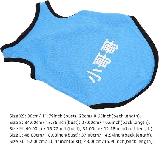Pet Dog Vest Mesh Cooling Sleeveless Shirt Blue XL Breathable Puppy Clothes Lightweight Summer Pet Supplies