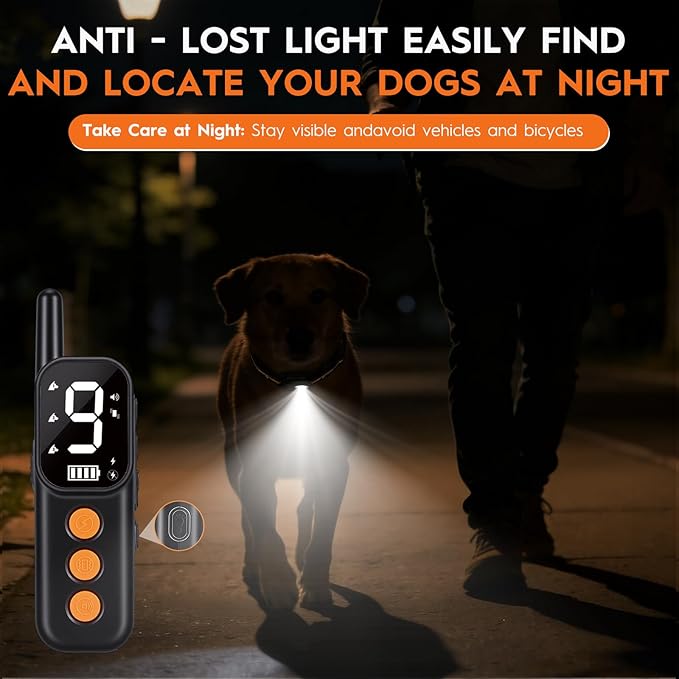 Dog Shock Collar with Remote 3300FT for 3 Dogs, IPX7 Waterproof Rechargeable Training Collar with Beep, Vibration & Safety Shock, Shock Collar for Large Dogs, Small Dogs, Medium Dogs (10-120 lbs)