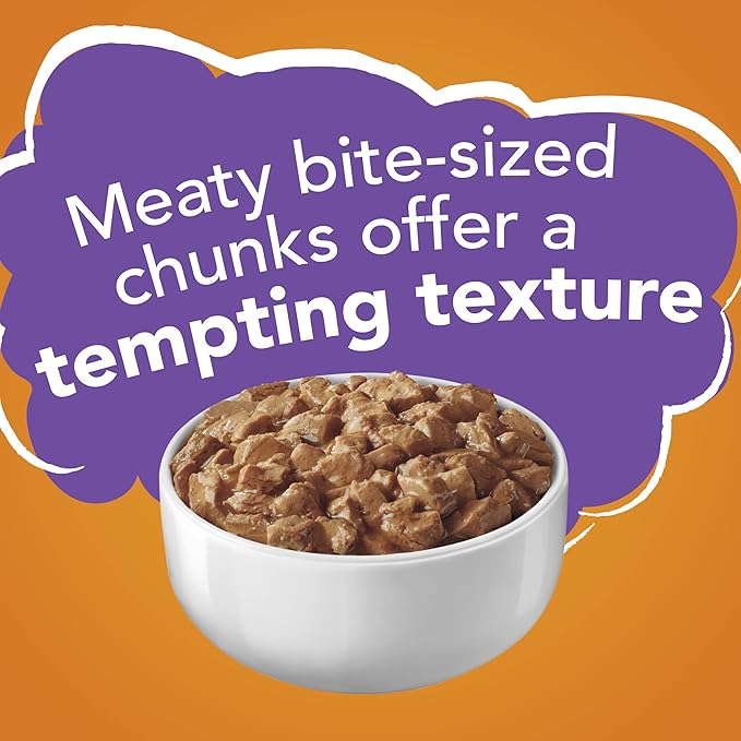 Purina Friskies Meaty Bits Wet Cat Food, Chicken Dinner in Gravy, Made with Real Chicken, Vitamins & Minerals, Canned Wet Cat Food, 5.5-Ounce Can (Pack of 12)