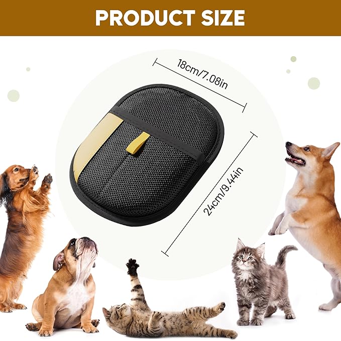 Pet Hair Remover Gloves, 2025 Upgrade Reusable Electrostatic Glove for Cat & Dog Hair Remover Mitt for Couch Furniture Carpet Car Seat Pet Grooming Gloves (2)