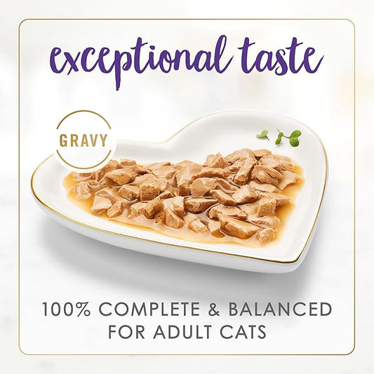 Fancy Feast Purina Gravy Lovers Chicken and Beef Feast Grilled Gourmet Cat Food in Wet Cat Food Gravy - 3 oz. Cans,(Pack of 48)