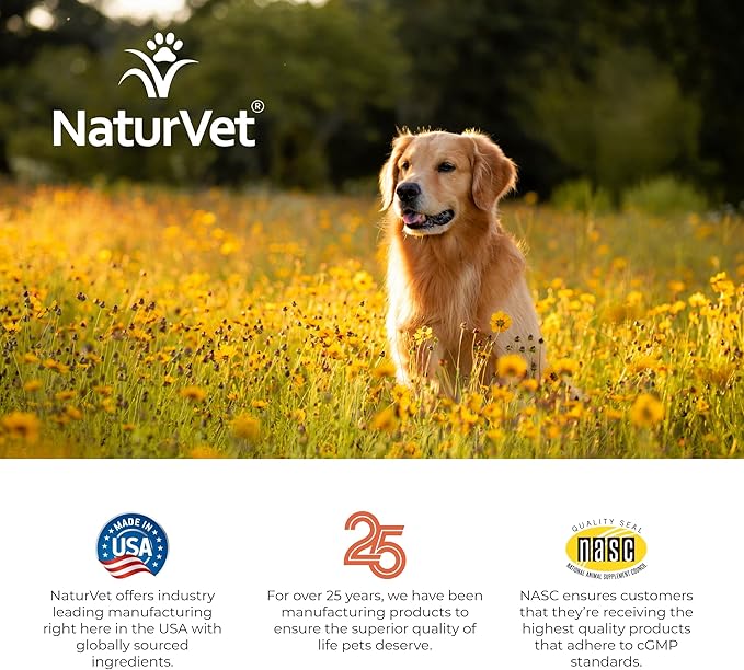 NaturVet Aller-911 Advanced Allergy Aid for Dogs, Cats – Antioxidant-Rich Pet Supplement with Omegas, DHA, EPA – Helps Support Dog Immune System, Cat Respiratory Health, Skin Moisture 180 Soft Chews