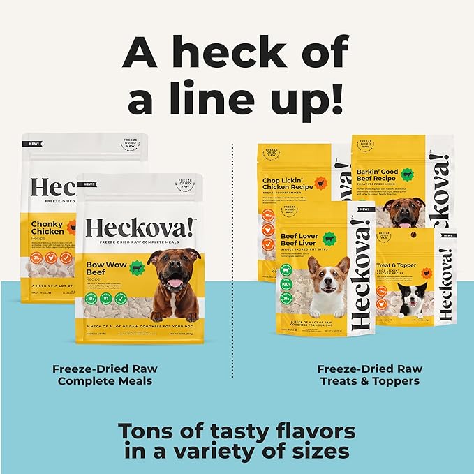 Bow Wow Beef - Freeze Dried Raw Dog Food, Complete Meal & Topper, Beef Liver and Kidney Bites for Training - High Protein (21g Per Cup) - Best Dog Stocking Stuffers, Made in The USA, 8oz Bag