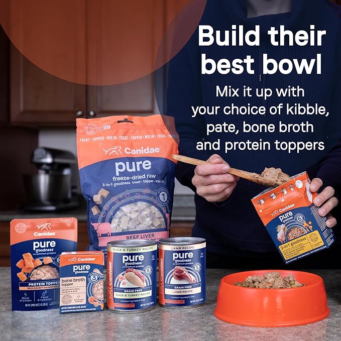 Canidae Pure Protein Topper Wet Dog Food - Wild-Caught Salmon Recipe in Gravy, 3 oz. (Case of 12)