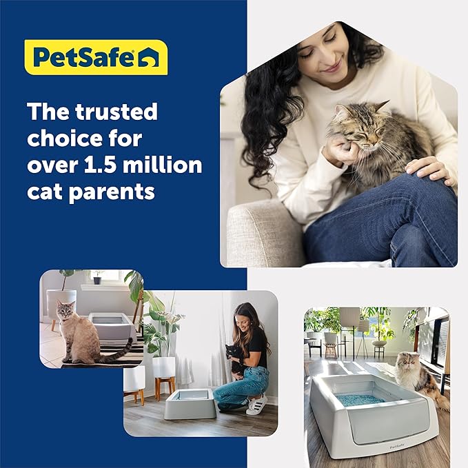 PetSafe ScoopFree Disposable Crystal Cat Litter Tray - Easy Cleaning Box - Refill Tray for Automatic Litter Box - Fragrance Free - 4.3 lb Bags - 6 Pack