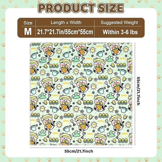 21.7" Cat Grooming Wrap for Cutting Nails, Corn Pattern Self-Adherent Fabric Wrap for Cats, Anti-Scratch Anti-Escape Multifunctional Cat Swaddle Tool for Teeth Brushing, Ear Cleaning