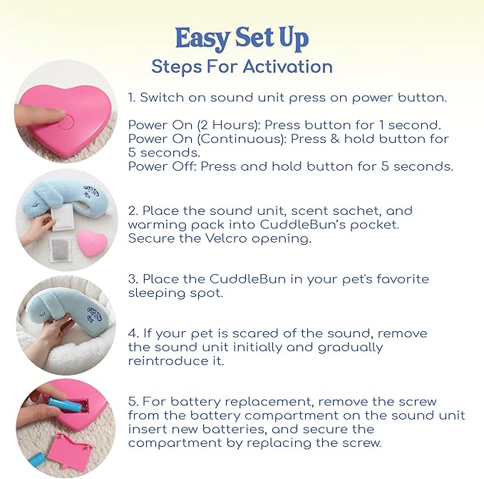 Race&Herd CuddleBun Heartbeat Puppy Toy Sleep Aid - Heartbeat Dog Toy, Dog Heartbeat Toy for Puppy Must Haves for Separation Pet Anxiety Relief Puppy Calming Aid, Dog Toys Behavioral Training