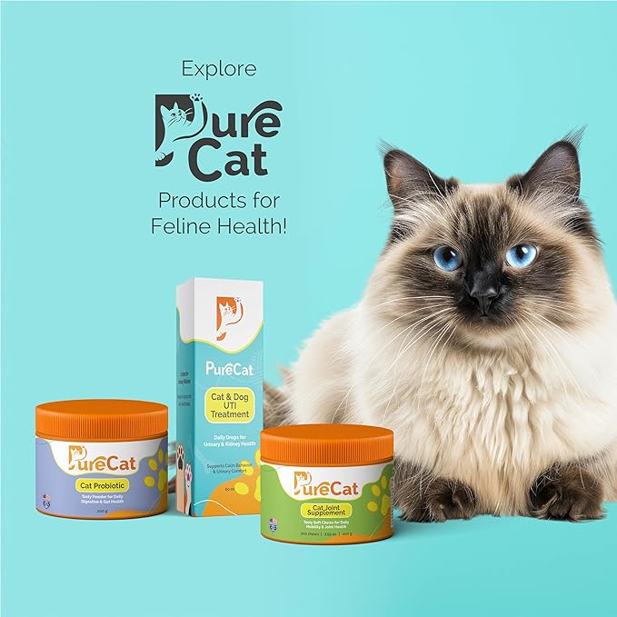 Digestive Health & Immune Support Supplement Probiotic Powder for Indoor and Outdoor Cats | 6 Billions CFUs Probiotic Powder for Pets | Veterinarian Recommended | Great Tasting Formula