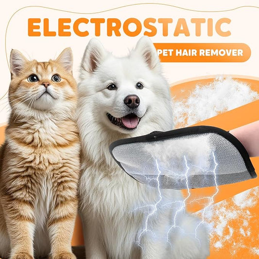 Pet Hair Remover Gloves for Cats Dogs, 2025 New Electrostatic Gloves Pet Hair for Hair Removal, Reusable Pet Grooming Gloves for Couch Furniture Carpet Car Seat (2 PCS)