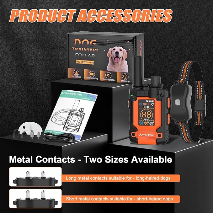 2026 Updated Shock Collar for Dogs with Remote 4500ft, Bark & Training Collar for Large Dogs, Rechargeable Waterproof Electric Collar with 4 Modes Vibration Beep Static Stimulation LED Light