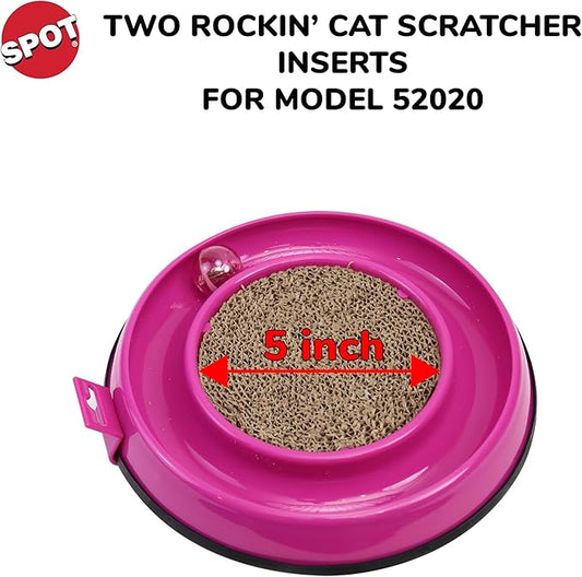 Ethical Pets Rockin' Insert Replacement Scratchers for Cat (2 Pack), 5.5"