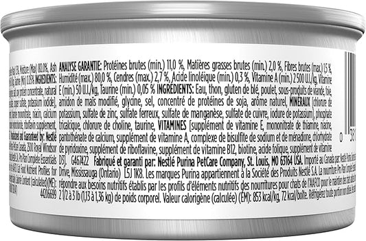 Purina Pro Plan High Protein Wet Cat Food, Complete Essentials Tuna Entree in Sauce - 3 oz. Pull-Top Can - (Pack of 24) 3 oz. Pull-Top Cans