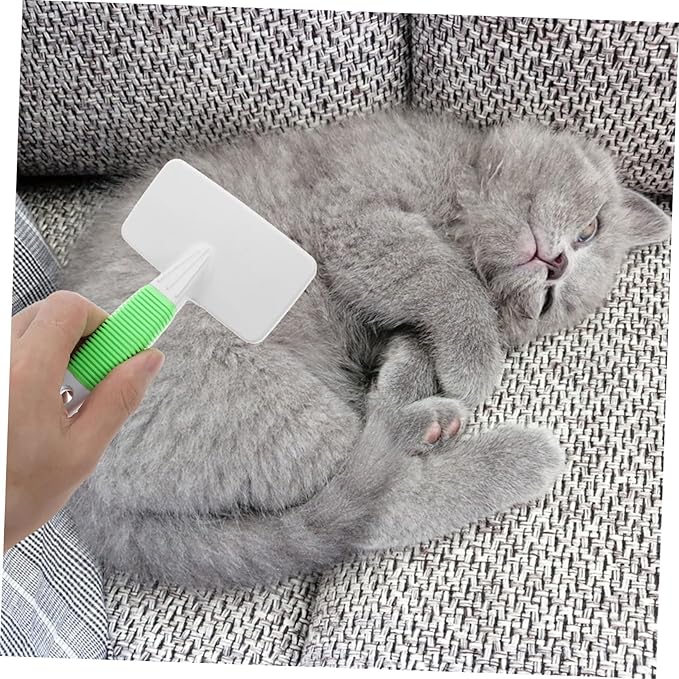 1 Set Pet Grooming Brush Ergonomic Dog and Cat Shedding Comb with Wide Plate for Dematting and Care Soft Handle for Comfortable Grooming for Cats and