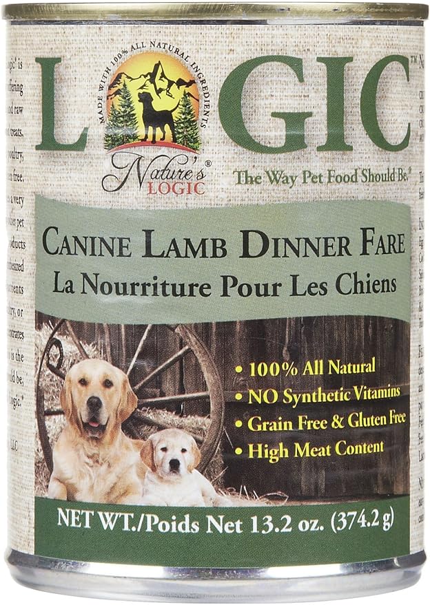 Nature's Logic Canned Dog Food - Lamb - 12 x 13.2 oz