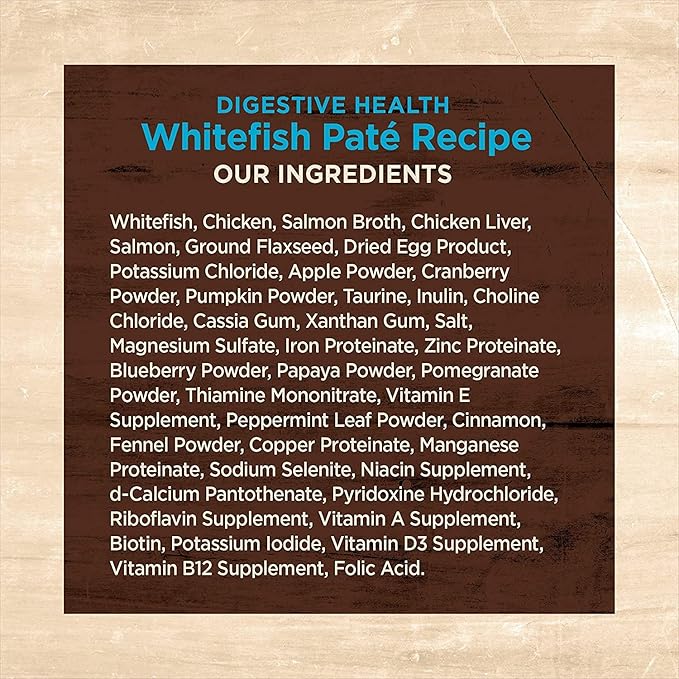 Wellness Core Digestive Grain Free Canned Cat Wet Food Pate - 12 Pack Cans Variety Bundle Pack 4 Flavor - (Chicken, Salmon Whitefish & Turkey) with Hotspot Pets Pet Food Bowl - (3 Oz)