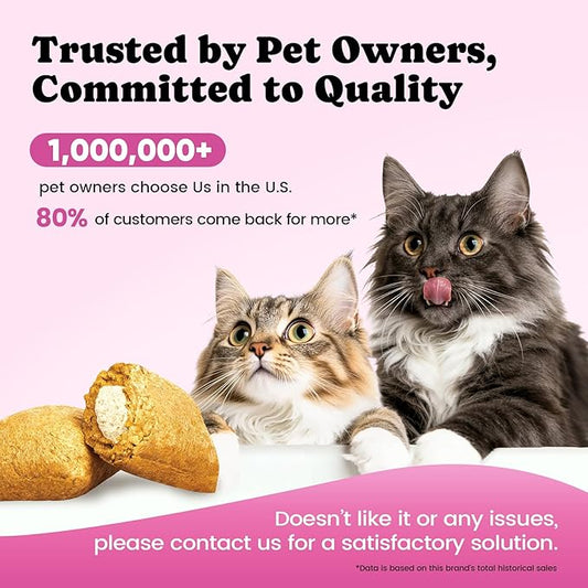 Hairball Treatment for Cats-Natural Coconut & Fish Oils for Smooth Passage & Relief,Cat Hairball Remedy Treats with Fiber & Enzymes Support Skin & Coat,Gut & Digestion Health , Chicken(60-Day Supply)