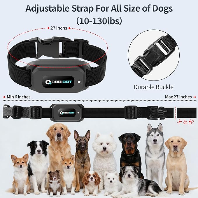 ABBIDOT Dog Shock Collar, 4100FT Dog Training Collar with Remote,IPX7 Waterproof Rating,6 Training Modes (Beep, Vibration, Safe Shock), Enhanced Night Light, Rechargeable E-Collar for Dogs 10-120 lbs