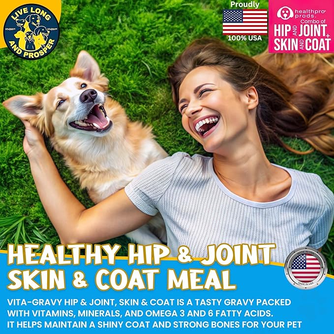 Healthpro VitaGravy® Dog Food Topper, Natural Dog Treat. Real, Herb Roasted Chicken Purée Delicious and Delightful. Dogs Love its Irresistable Real Human, Food-Grade Ingredients! 3.5oz, 3 Pk