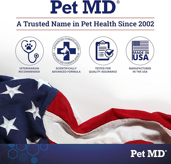 Pet MD Bone Broth for Dogs - Dog Food Toppers with Vitamins, Amino Acids, Natural Joint and Digestion Support - Made from Grade A Free Range Elk Bone Powder - 4 oz