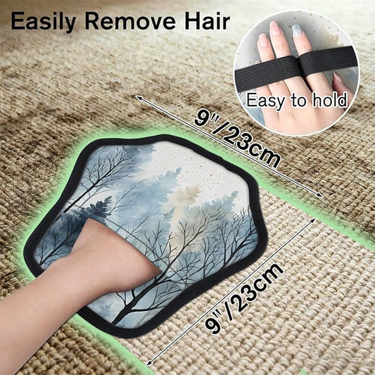 Misty Forest Electrostatic Pet Hair Removal Glove for Cats & Dogs - Reusable Grooming Mitt for Couch, Carpet, Car Seat & Laundry - Large 9x9 Inch