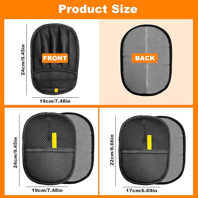 2 Pairs of pet Grooming Gloves, Suitable for Cats and Dogs. Five-Finger Static pet Grooming Gloves. Reusable pet Grooming Tools for Sofas, Clothes, pet beds and Carpets. (M)