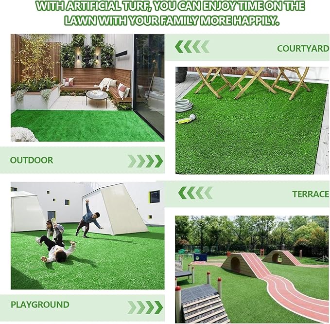 Artificial Grass Rug Turf for Dogs Indoor Outdoor Fake Grass for Dogs Potty Training Area Patio Lawn Decoration