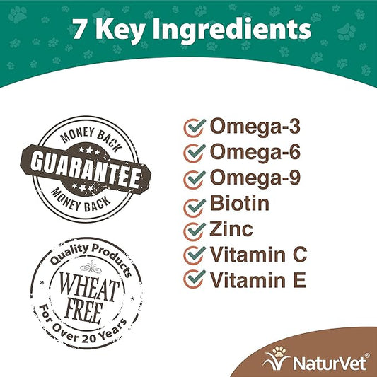 NaturVet โ Skin & Coat Plus Omegas for Cats โ 60 Soft Chews | Supports Healthy Skin & Glossy Coat | & VitaPet Senior Daily Vitamins for Cats, Formulated to Provide Essential Minerals, 90 g, 60 Count