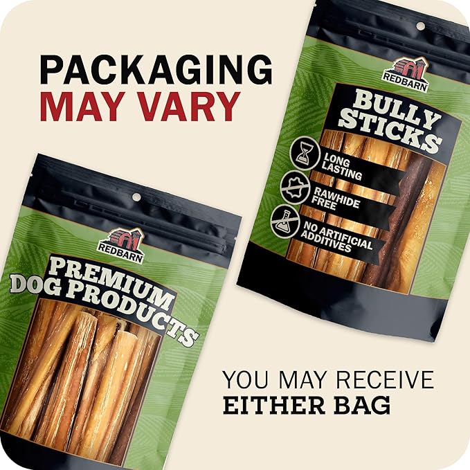 Redbarn Pet Products All-Natural Bully Stick Rings for Dogs - Long Lasting Rawhide Chew Treat - Case of 35