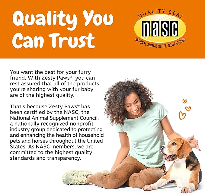 Zesty Paws Senior Dog Multivitamin Treats - Glucosamine for Dogs + Digestive Enzymes & Probiotics - Grain Free Dog Vitamins and Supplements for Skin & Coat + Immune Health Beef - Advanced - 90ct