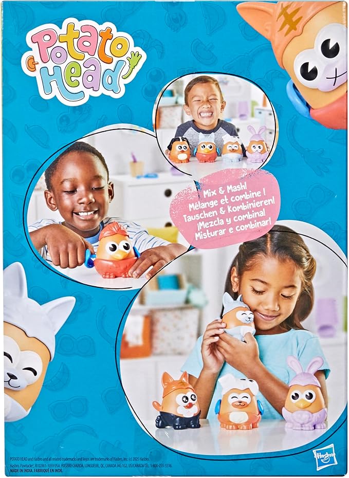 Potato Head Pet-Tato Tots, Pet-Themed Set with 31 Parts and Pieces Plus Rolling Carry Case, Toddler and Preschool Toys for Girls and Boys 2 and Up (Amazon Exclusive)