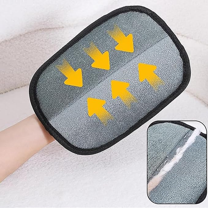Pet Hair Removal Glove - Electrostatic Cat Dog Hair Remover Glove, Reusable Magic Brush Pet Hair Remover Tool for Couch Carpet Car Seat (2Pcs)