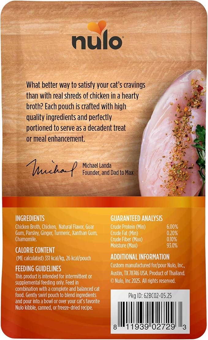 Nulo Freestyle Cat & Kitten Wet Cat Food Broth, Premium All Natural Grain-Free Cat Food Topper with No Added Minerals or Preservatives and High Animal-Based Protein