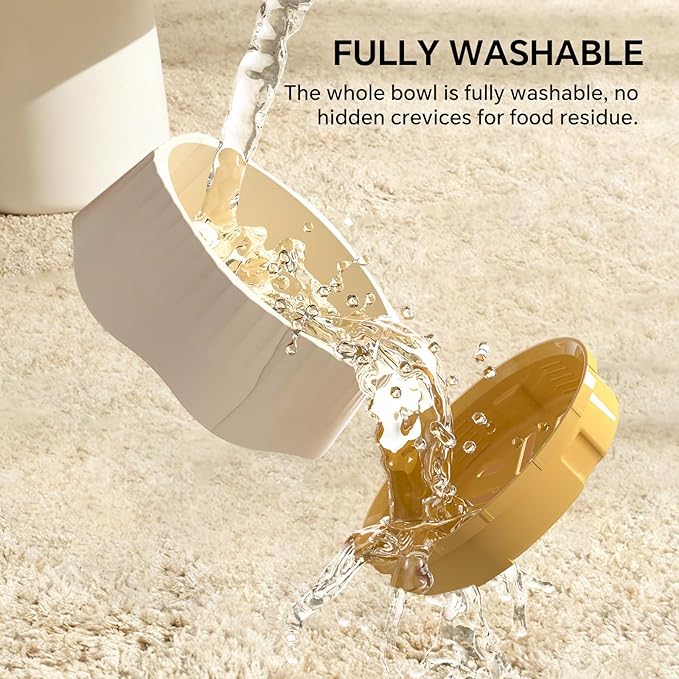 White Dual-Purpose Slow Food Bowl, Fast/Slow Food can be Freely Switched to Adapt to Different pet Eating Habits, Cross-Border pet Supplies