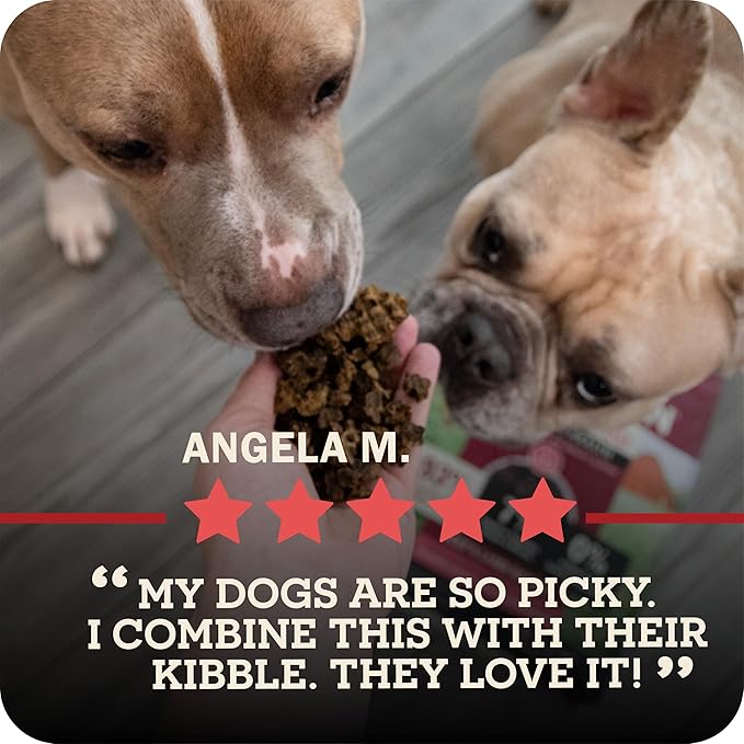 Redbarn Powerfood Air Dried Dog Food - 95% Beef & Beef Organs - High Protein Grain-Free Non-GMO Premium Dry Full Feed or Topper Made in USA with Omega 3 Salmon Oil Flaxseed - 2.5 Ounce