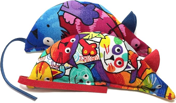 Catnip Mice Two Pack Crazy Cat II for Cats- Handmade in The USA