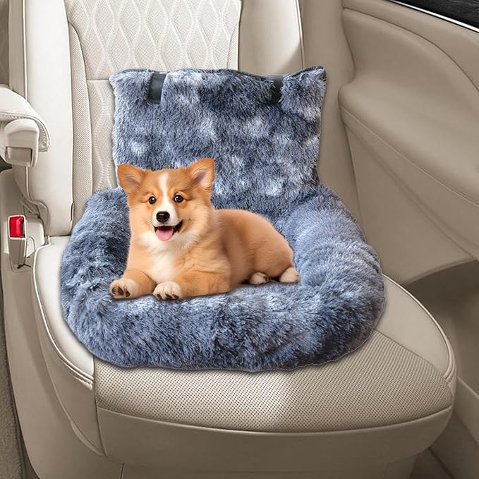 Car Seat Dog | Medium Dog Plush Car Seat | Travel Bed Non-Slip Pet Cushion for Small Medium Large Puppy Kitten Vehicle Adventures Camping Road Trip Truck Vet Visit